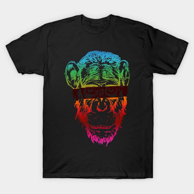 Enlightened Chimp T-Shirt by FallingSputnik